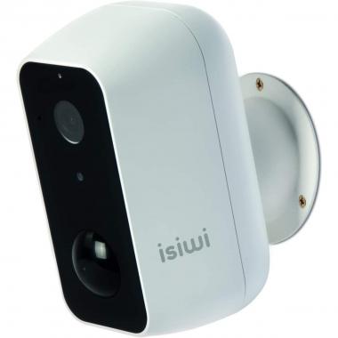 Telecamera a batteria Isiwi Wireless FRI 1080P 2Mpx Bullet fissa per esterno ISW-BBT2M IR LED Audio Bidirezionale Sd Card IP65 Stand Alone batteria interna da 10,000 mAh