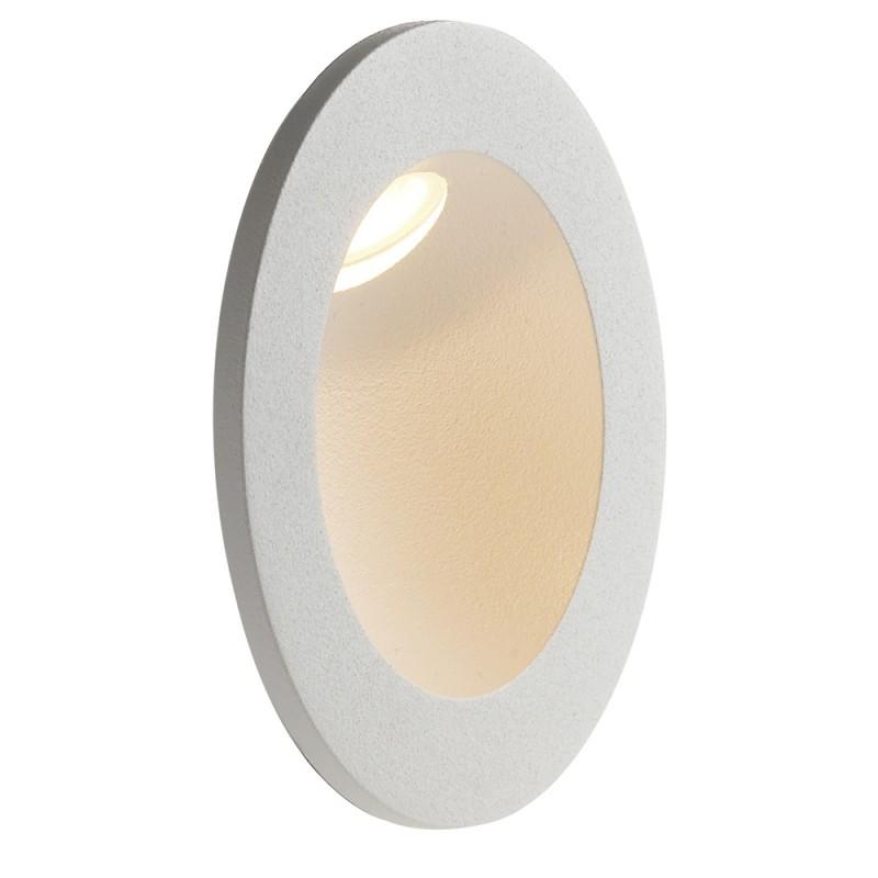 Segna passi onyx led 2w tondo ip54 allum. bco 4000k 230v